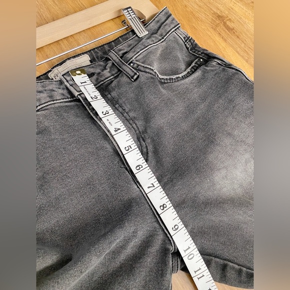 💕FREE PEOPLE Crop Straight Denim Jeans Fray Raw Hem Short High Waisted Hem 28S - Picture 7 of 8
